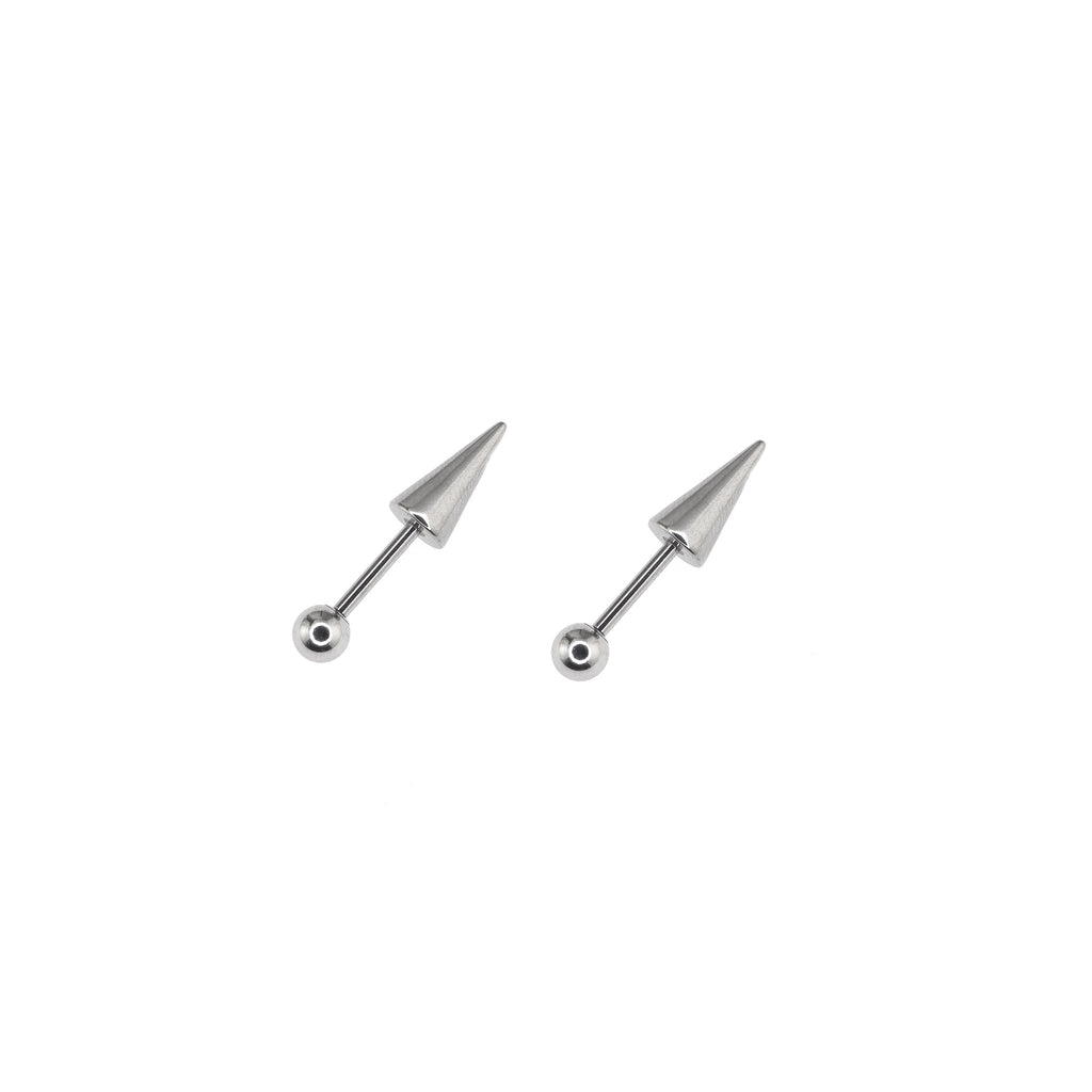 Spike Externally Threaded Stainless Steel Cartilage Stud
