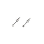 Spike Externally Threaded Stainless Steel Cartilage Stud