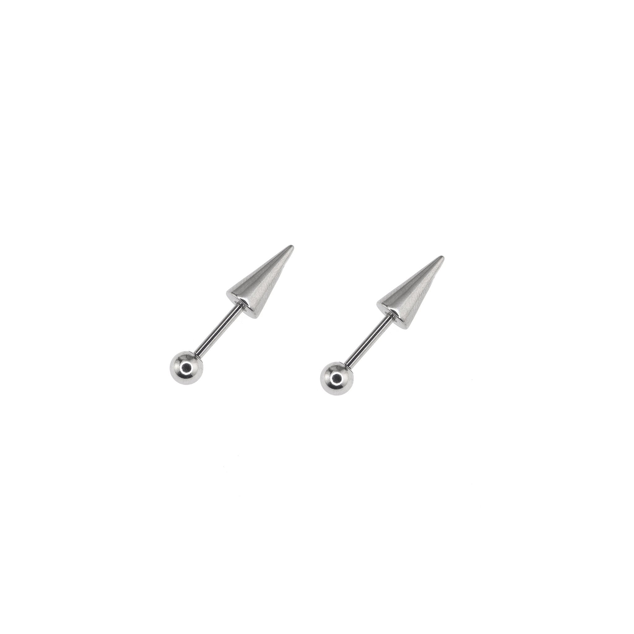 Spike Externally Threaded Stainless Steel Cartilage Stud