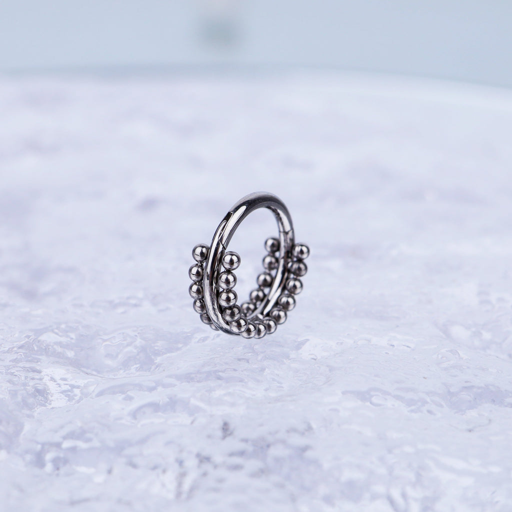 Double Ball Titanium Segment Hoop