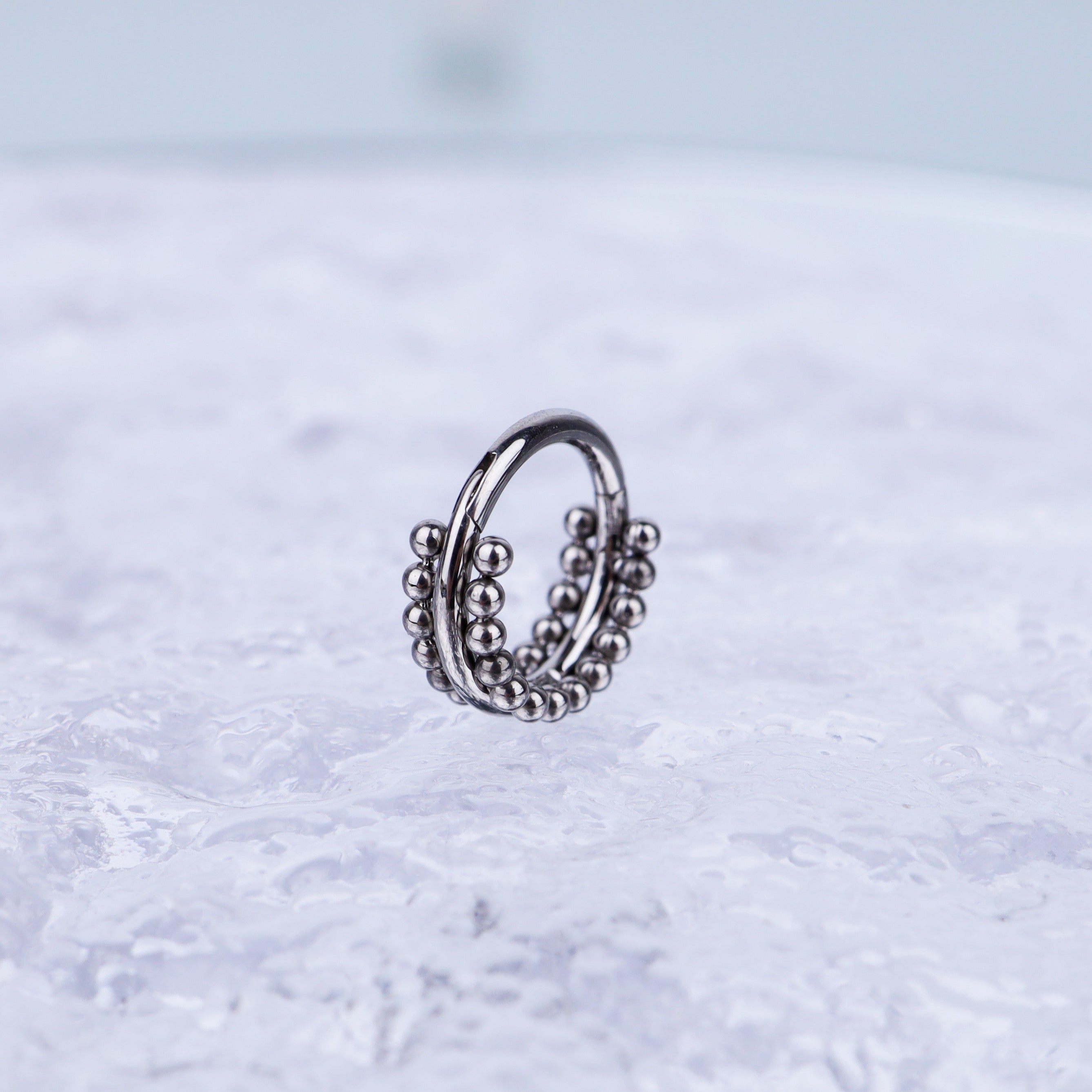 Double Ball Titanium Segment Hoop