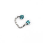 Full CZ  Stainless Steel  U-ring