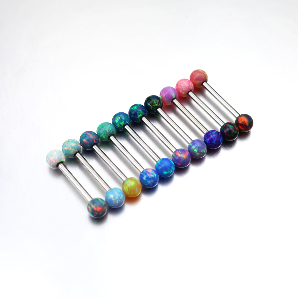 Basic Opal stainless steel Barbell Stud