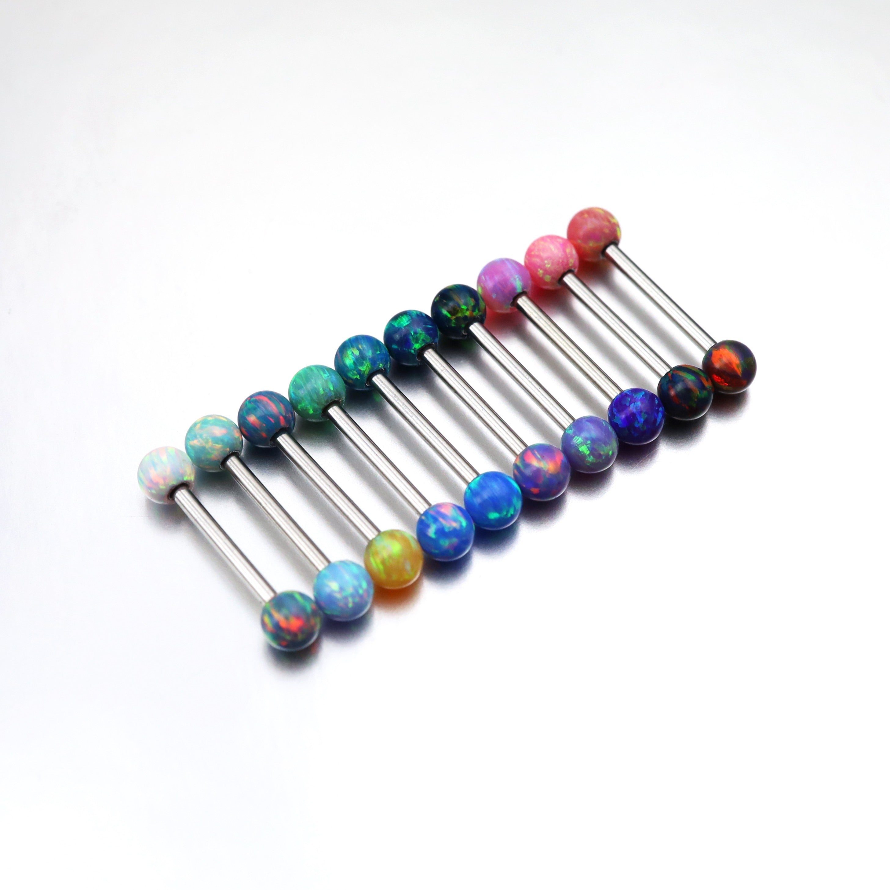 Basic Opal stainless steel Barbell Stud