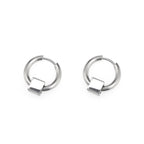 Square Pendant Stainless Steel Earrings