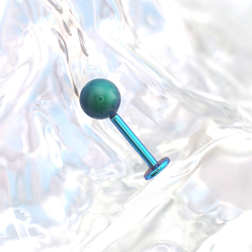 Nebula Opal Internally Threaded Titanium Studs