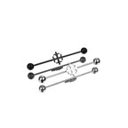 Cutout Black & White Cross Stainless Steel Industrial Barbell