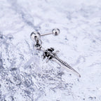 Dagger Pendant Stainless Steel Ear Studs