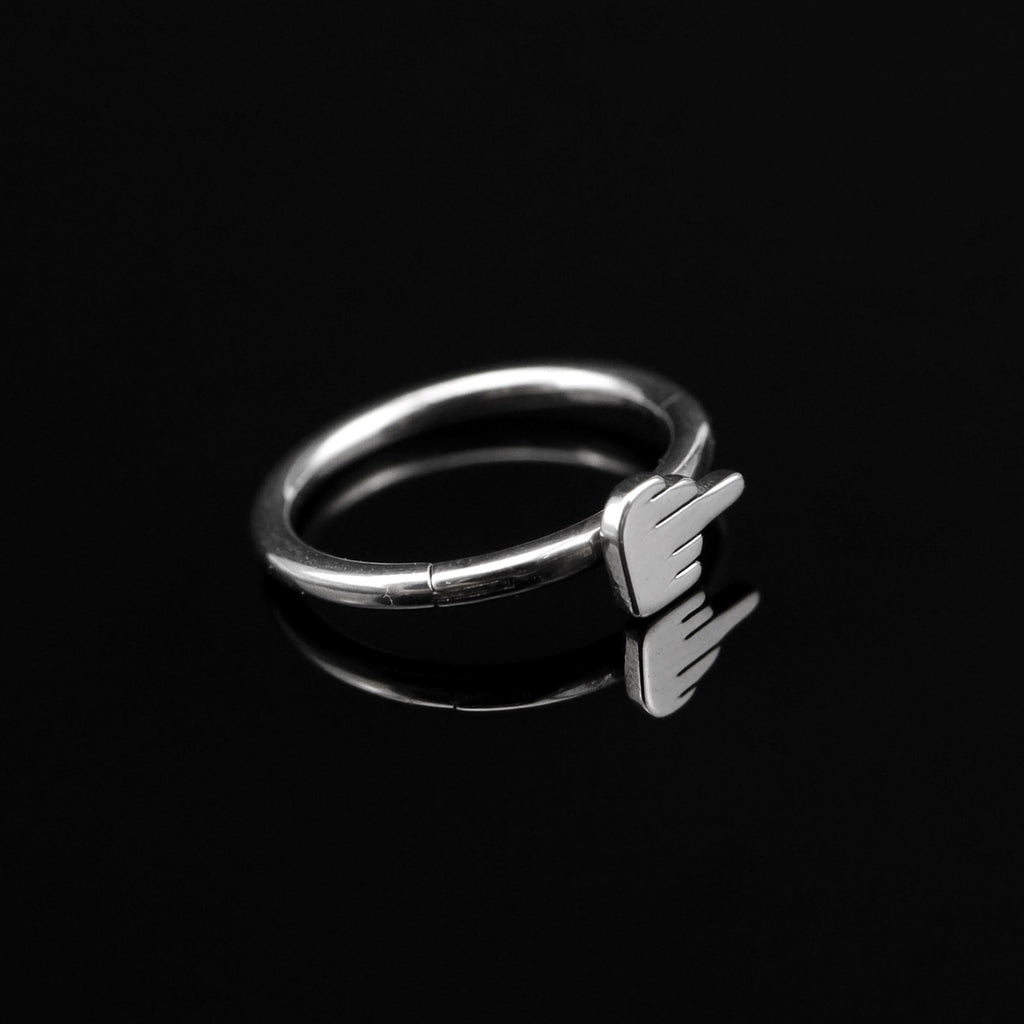 Middle Finger Stainless Steel Segment Hoop