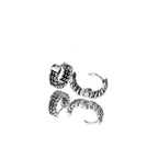 Engraved Rope Knot Stainless Steel Earrings