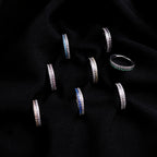 16G Double Layer CZ Titanium Segment Hoop