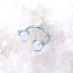 Dragon's claw CZ Titanium Horseshoe Ring