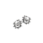 Six Small Spike Stainless Steel Earrings