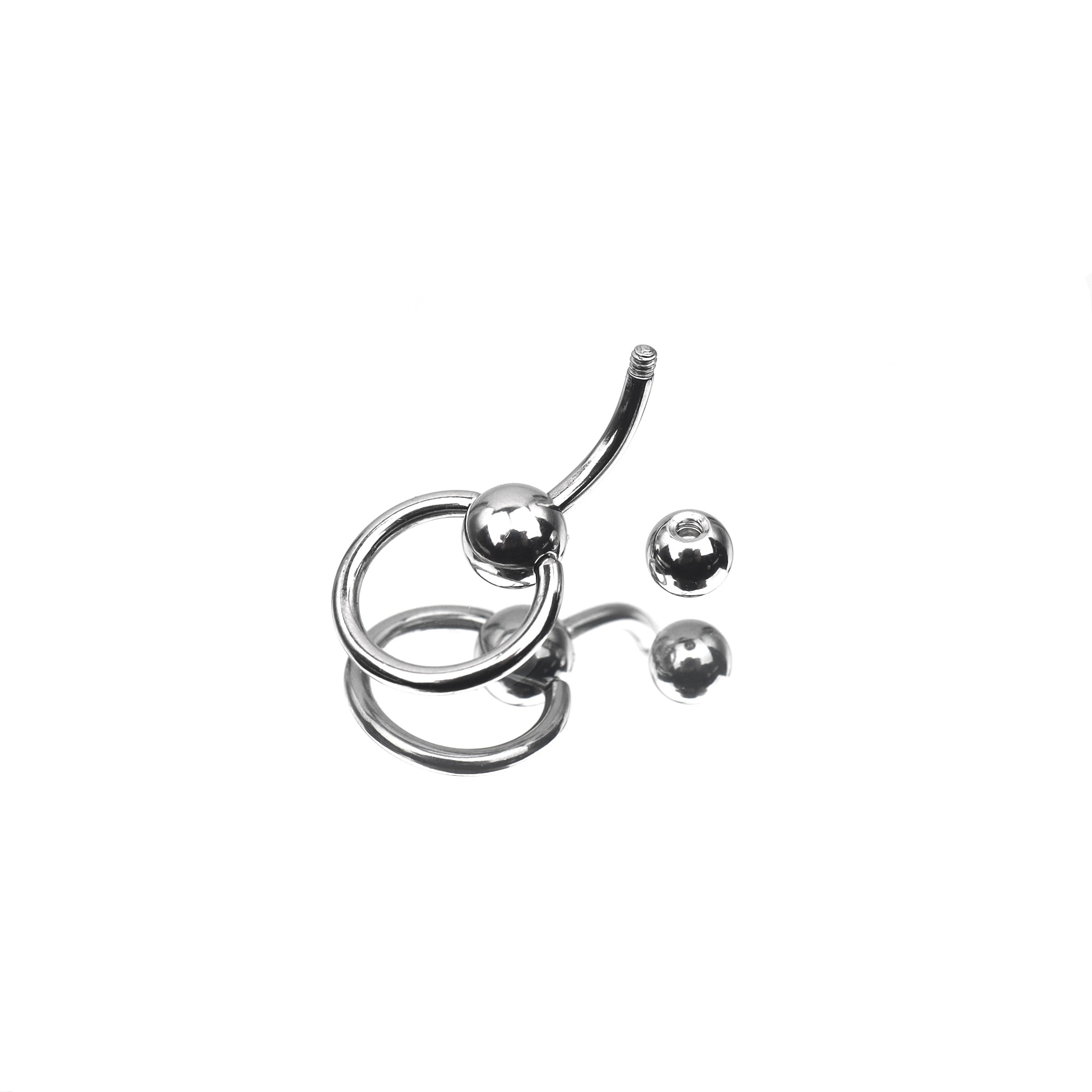 Spinning Ball stainless steel Belly Ring