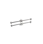 CZ Pentagram Stainless Steel Industrial Barbell