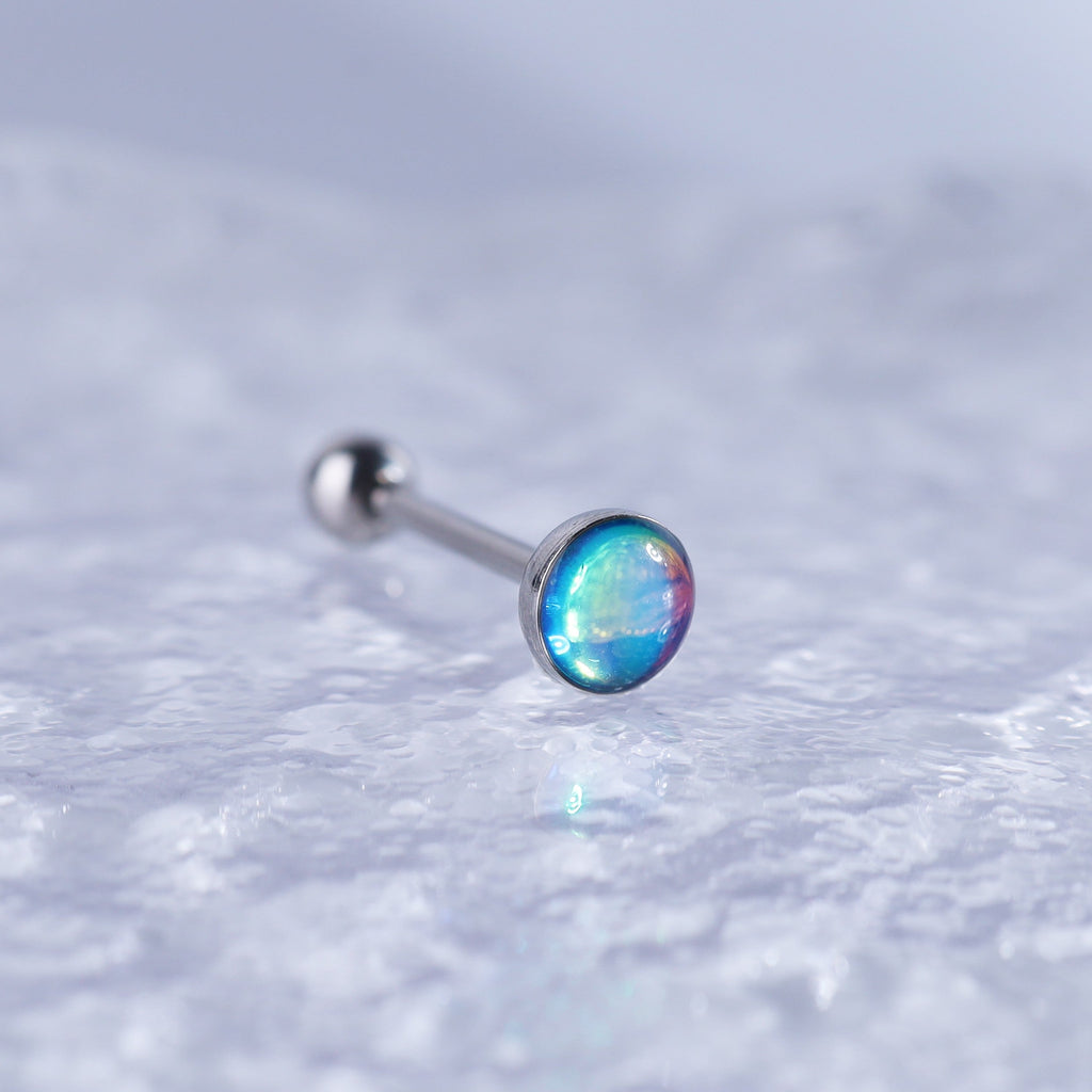 Dreamy Oil Resin stainless steel Tongue Stud