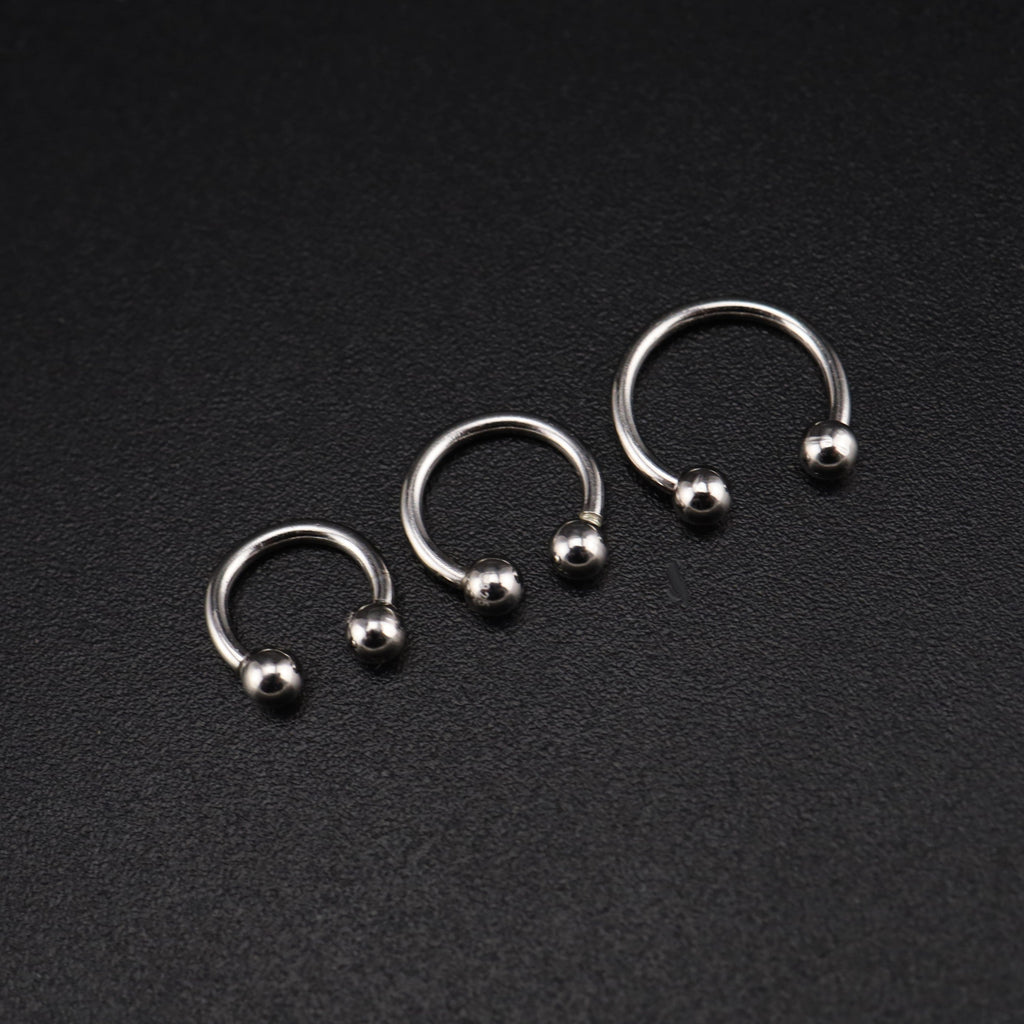 Classic S925 Sterling Silver Horseshoe Rings