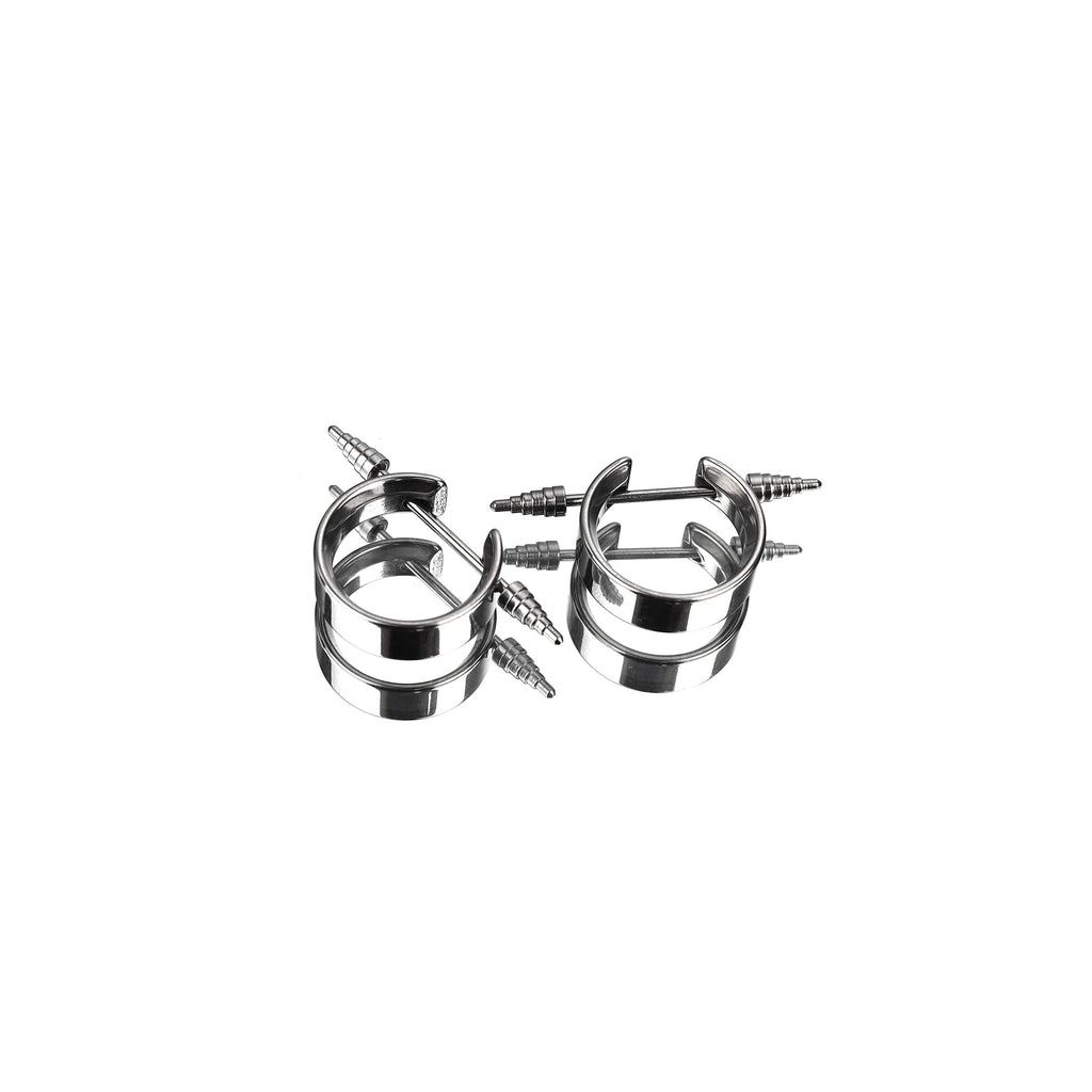 Spike Externally Threaded Stainless Steel Nipple Rings