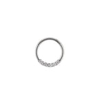 Mini CZ stainless steel Segment Ring