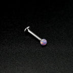 3mm Opal Internal Thread Stainless Steel Labret Stud