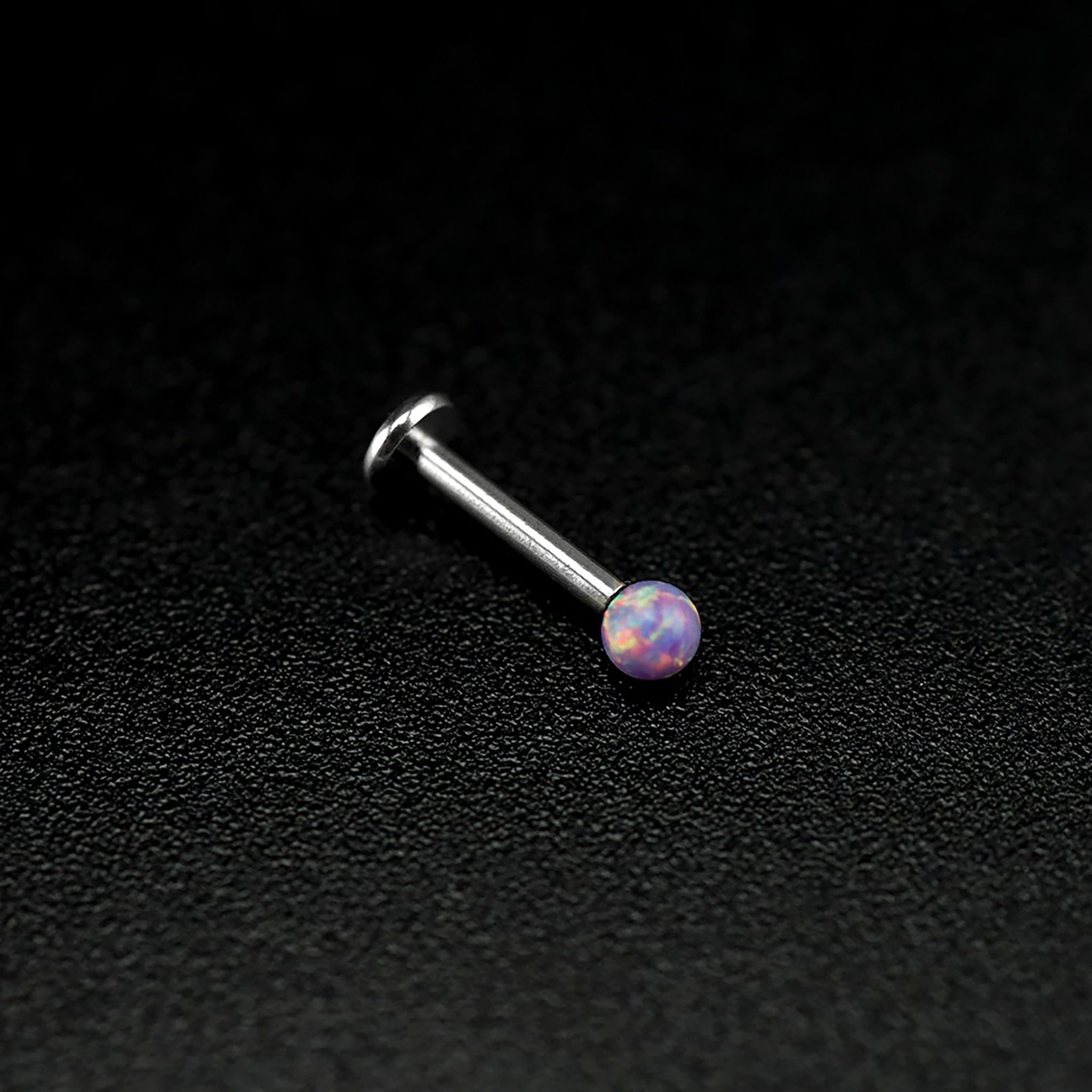3mm Opal Internal Thread Stainless Steel Labret Stud