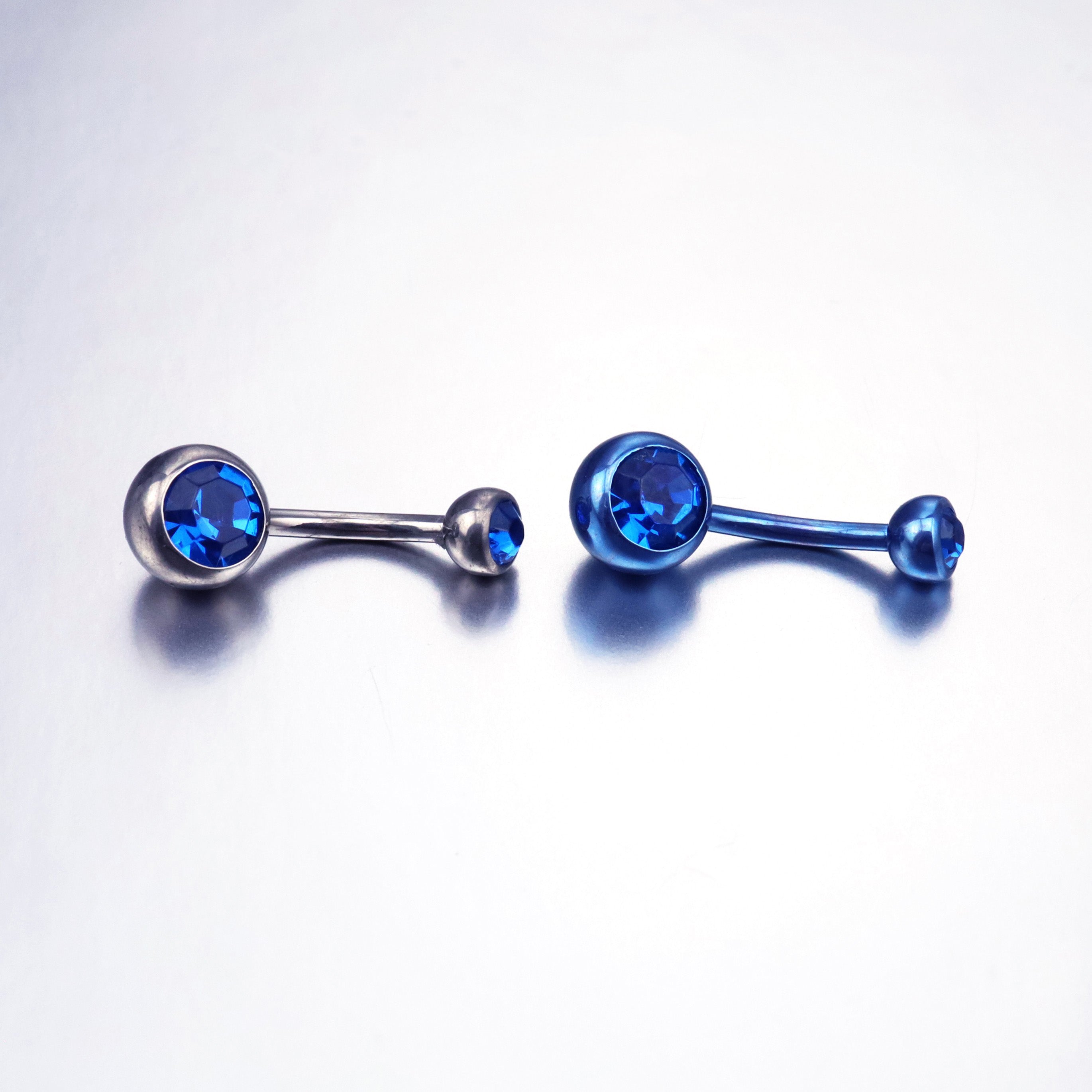 Crystal Titanium Belly Ring