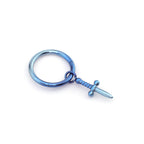 Dagger Pendant Titanium Segment Hoop