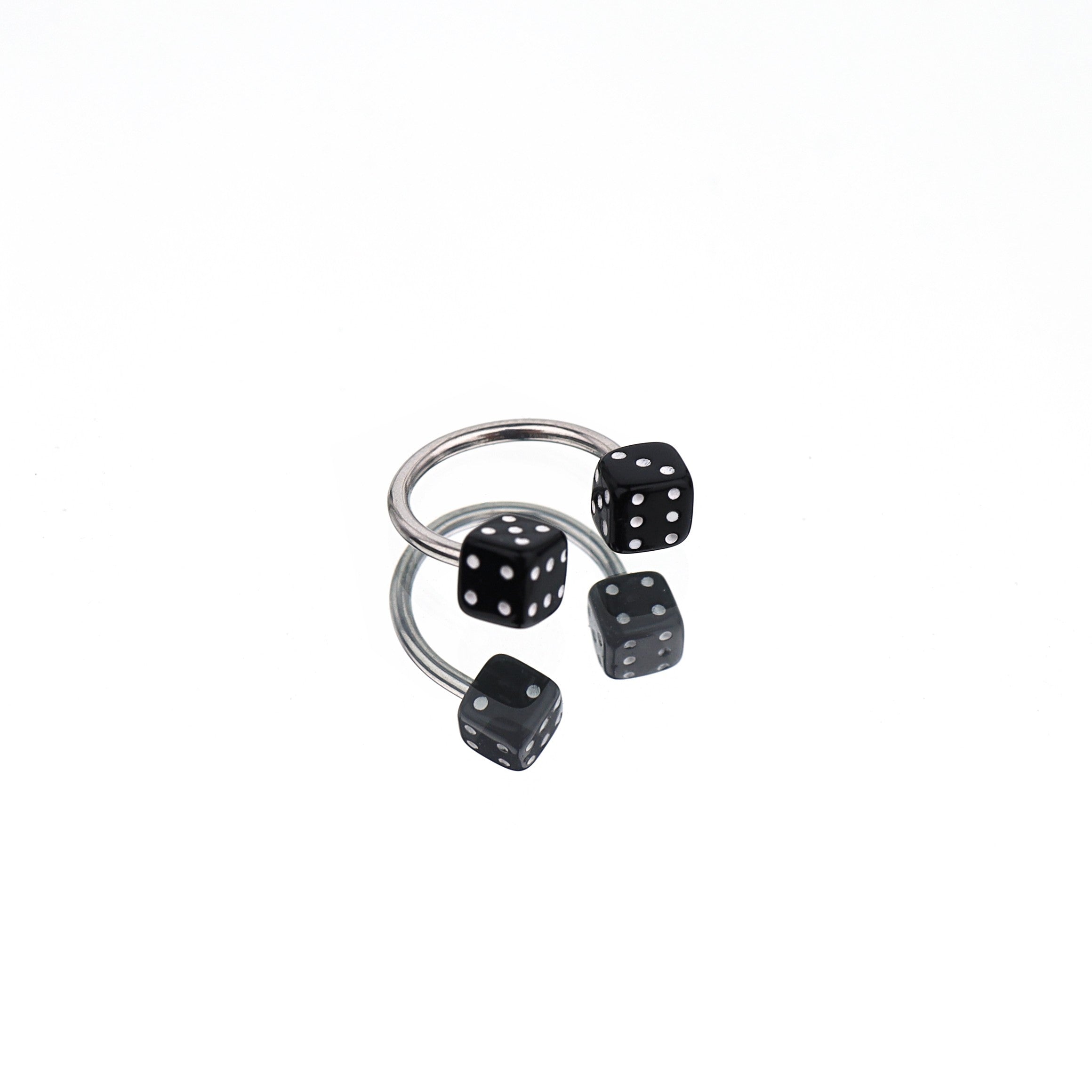 Colorful Acrylic Dice Horseshoe Ring