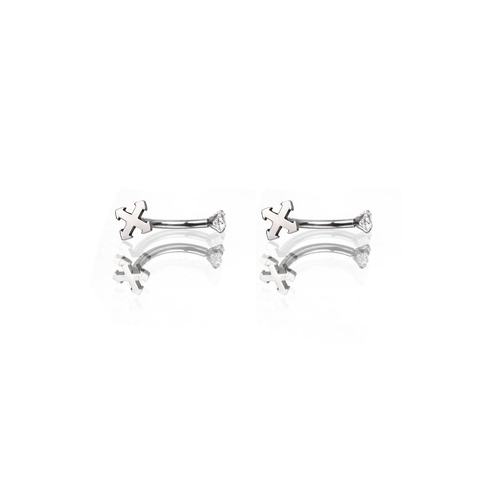 Gothic Cross Internally Threaded Stainless Steel Rook Jewelry