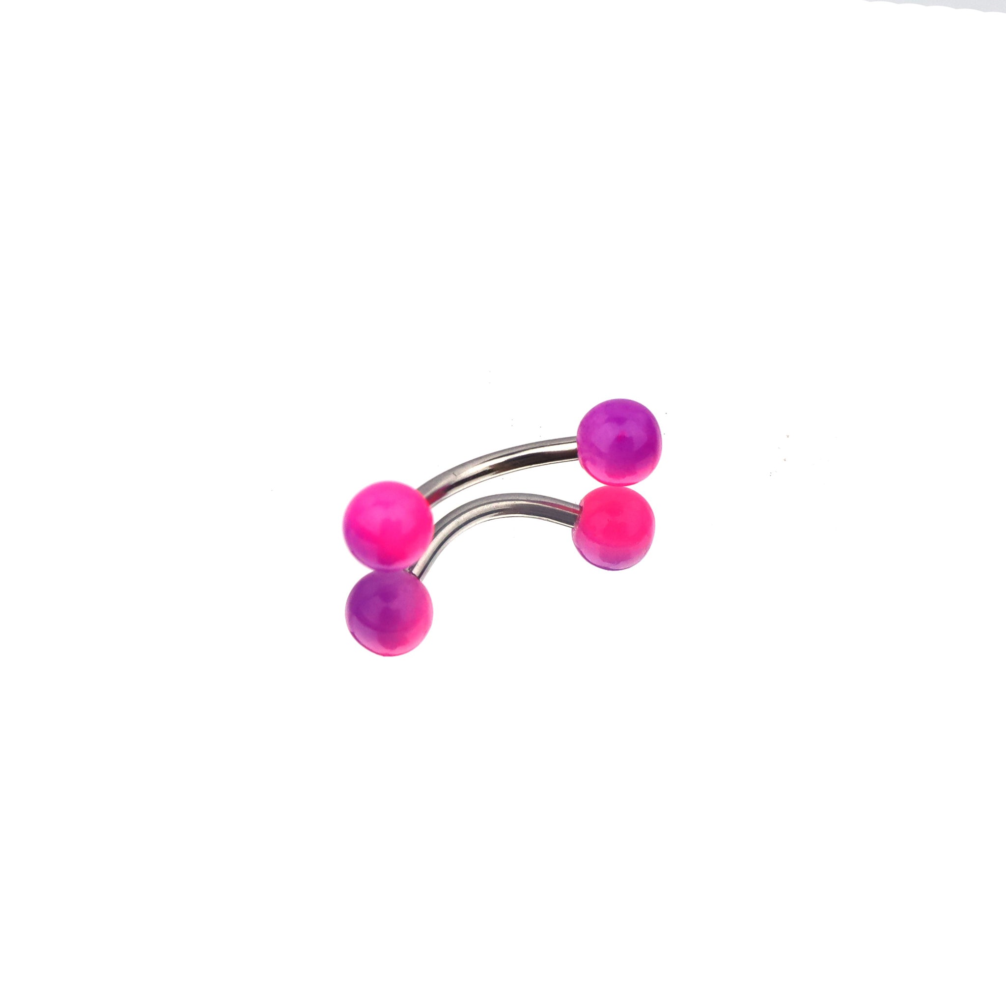 Acrylic Color Block Ball Brow Studs