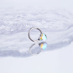 Heart-shaped CZ stainless steel Segment Hoop