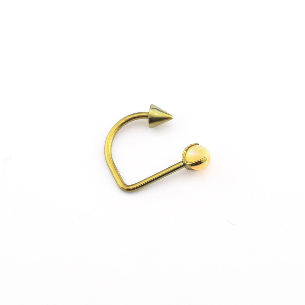 16G Opal Spike Titanium U-Ring