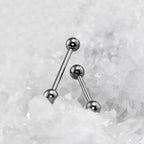 Basic Internally Threaded Titanium Industrial Barbell