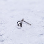 Skull Internally Threaded Stainless Steel Lip Ring