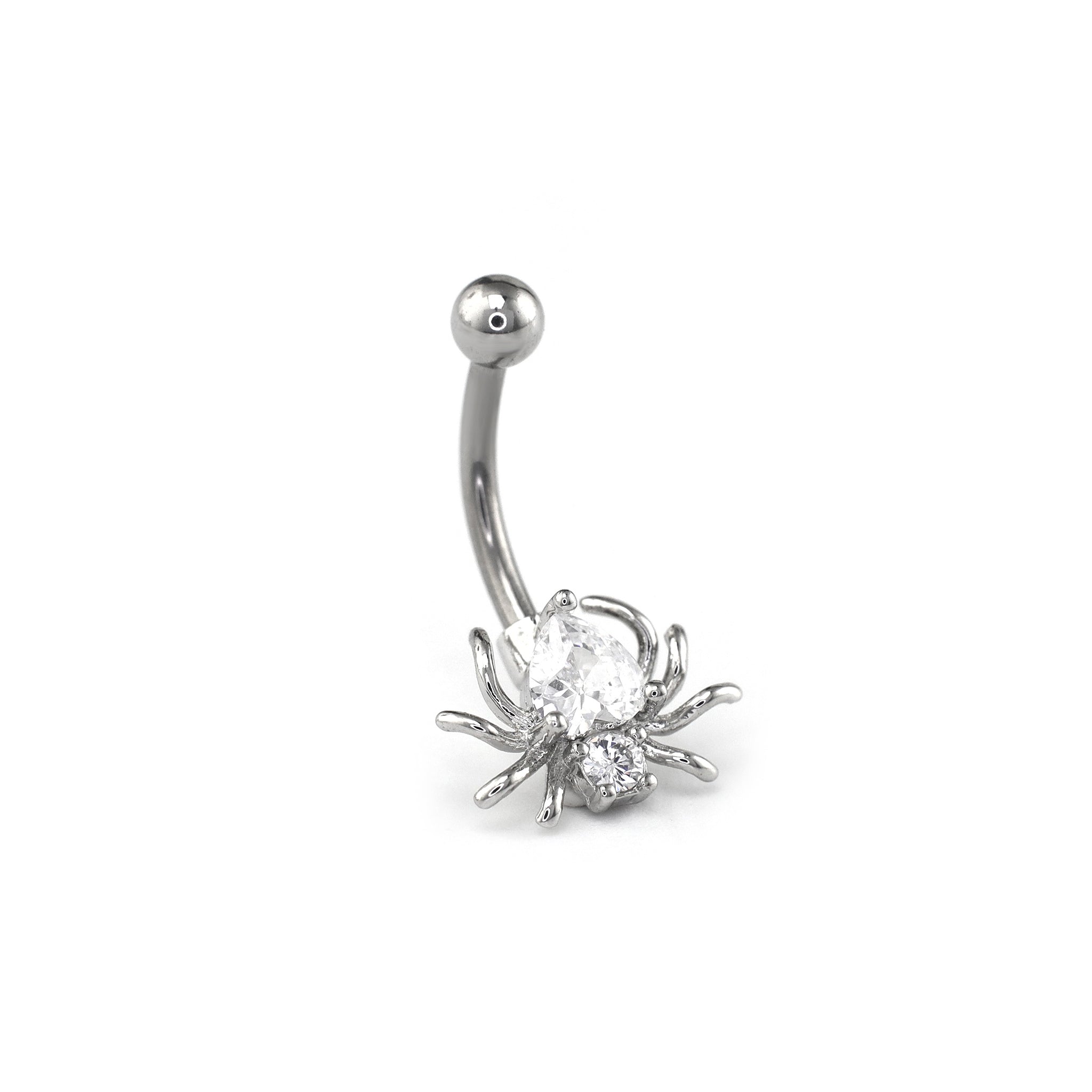 CZ Spider Stainless Steel Rook Jewelry