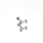 Cute Mini Bone Stainless Steel Internally Threaded Lip Ring