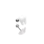White Tooth Externally Threaded stainless steel Studs