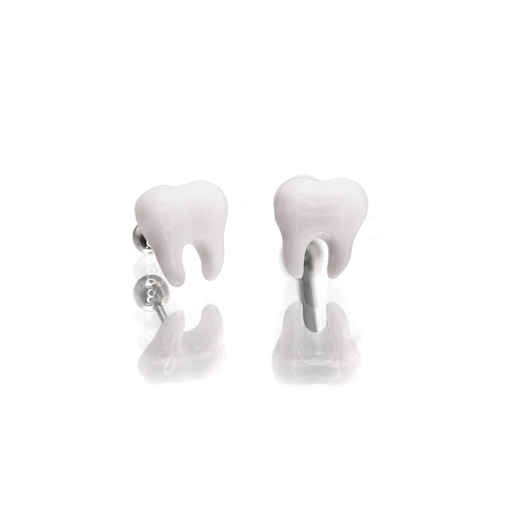 White Tooth Externally Threaded stainless steel Studs