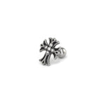 PAIR OF 16G CZ Chrome Hearts Style Cross Stainless Steel Ear Studs