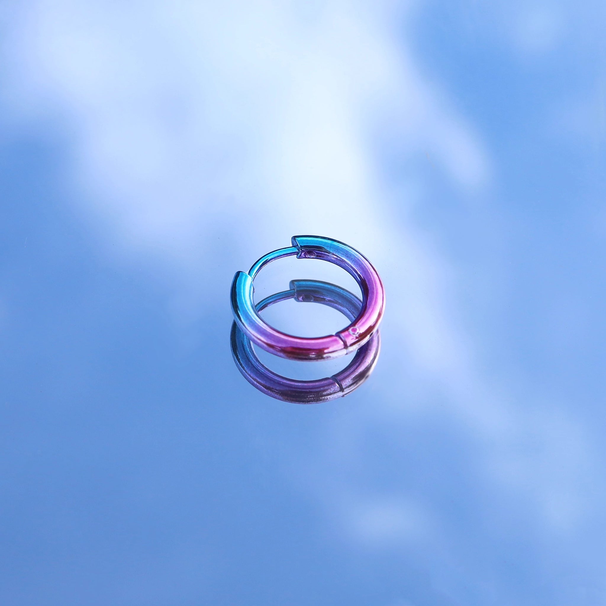 Gradient Color Stainless Steel Earrings