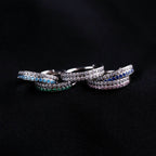 16G Double Layer CZ Titanium Segment Hoop