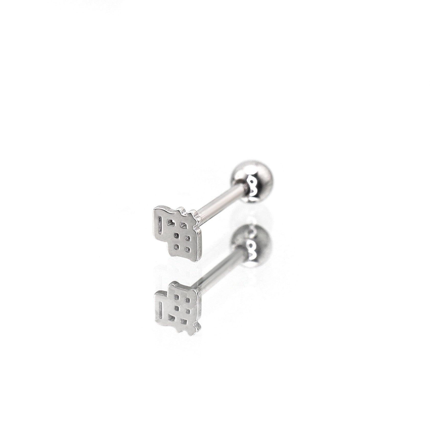 Oriental Symbol stainless steel tongue stud