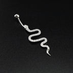 Serpent CZ S925 Sterling Silver Belly Ring