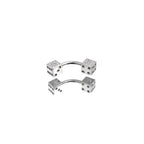 Dice Externally Threaded Stainless Steel Brow Studs
