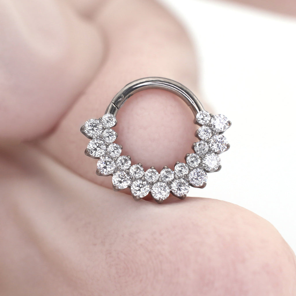 Sunflower Titanium Daith Ring