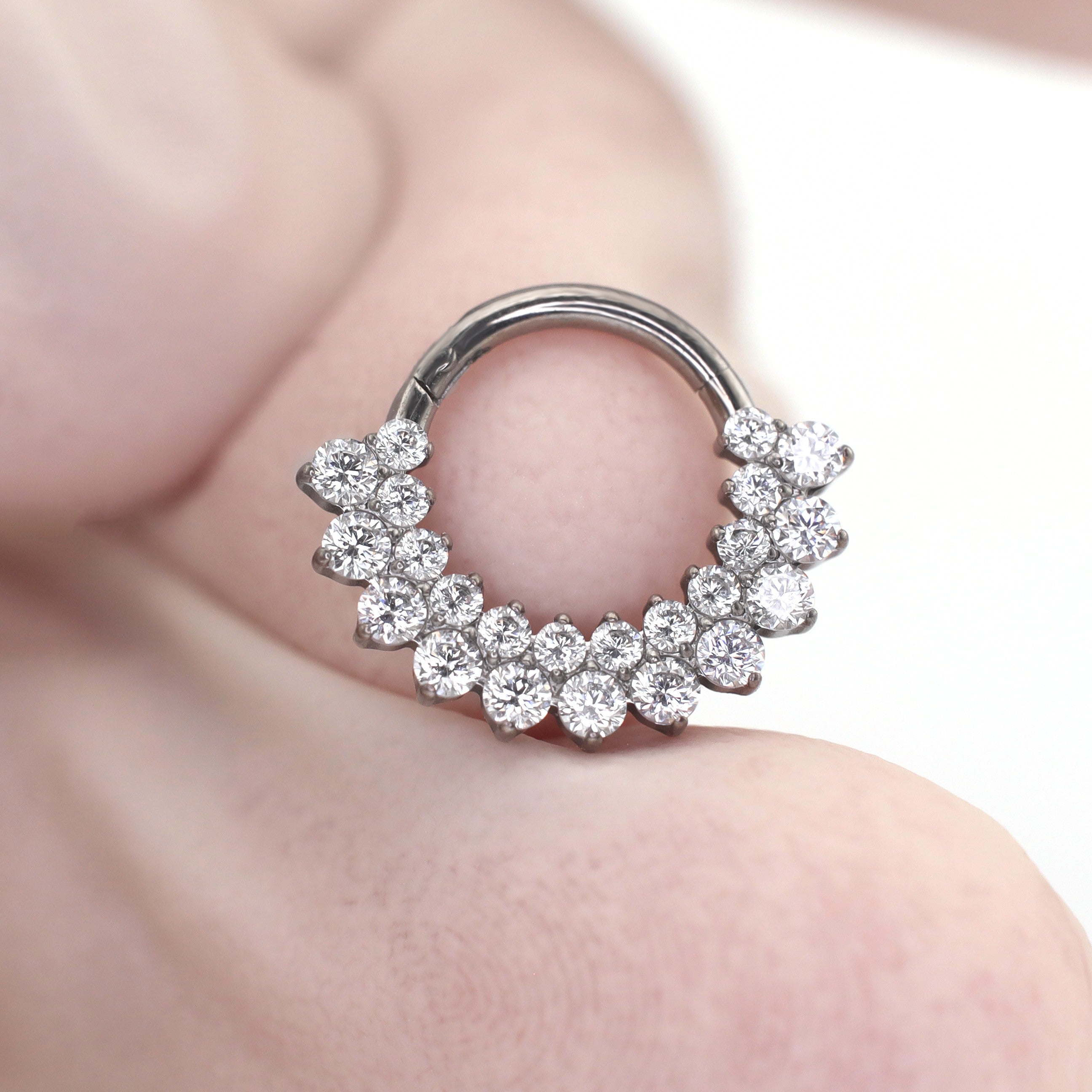 Sunflower Titanium Daith Ring