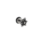 Engraved Snowflake Externally Threaded Stainless Steel Ear Studs