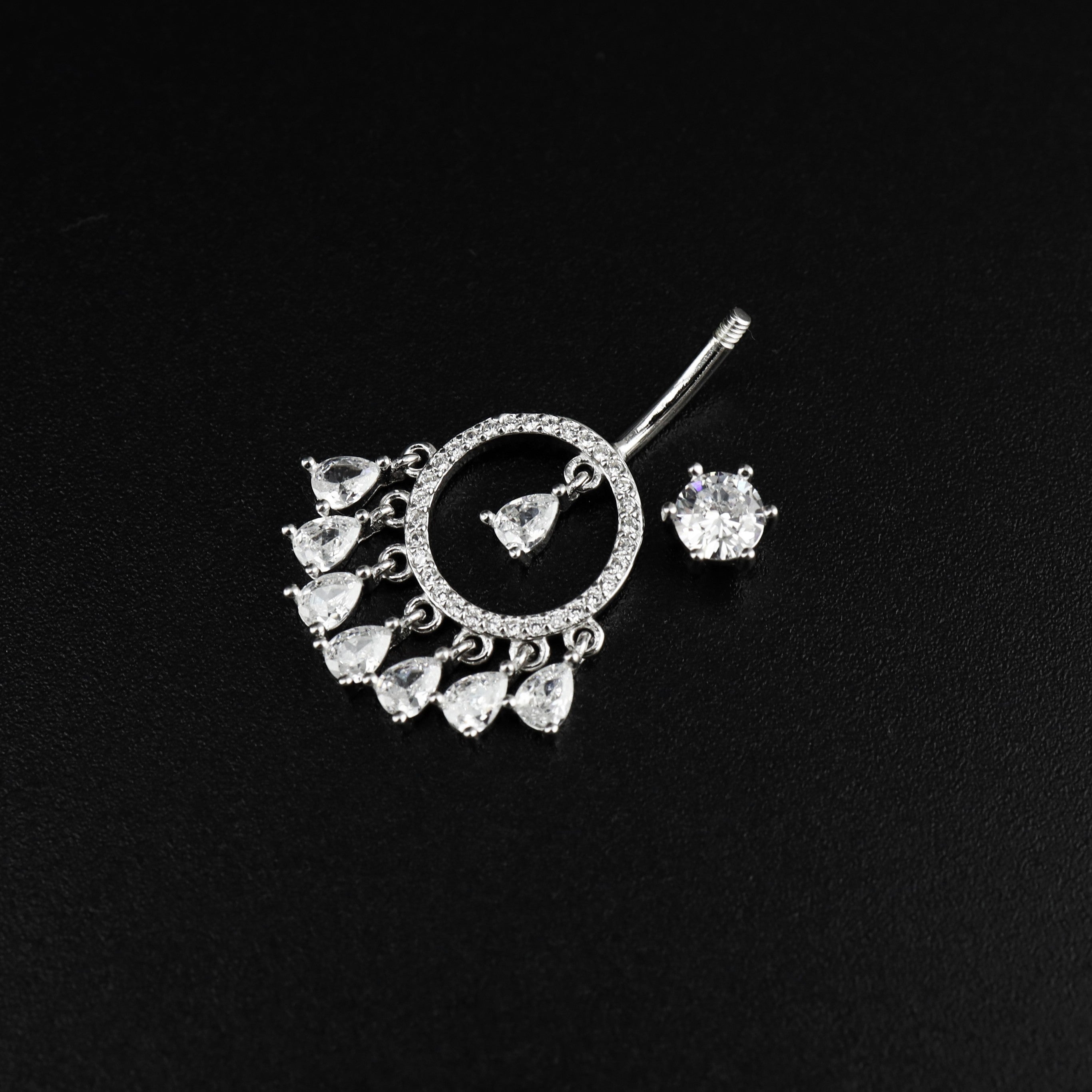 Tassel Dangle S925 Sterling Silver Belly Ring