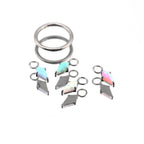 Opal Rhombic Pendant Titanium Segment Hoop