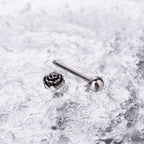 3D Rose Sterling Silver Tongue Stud